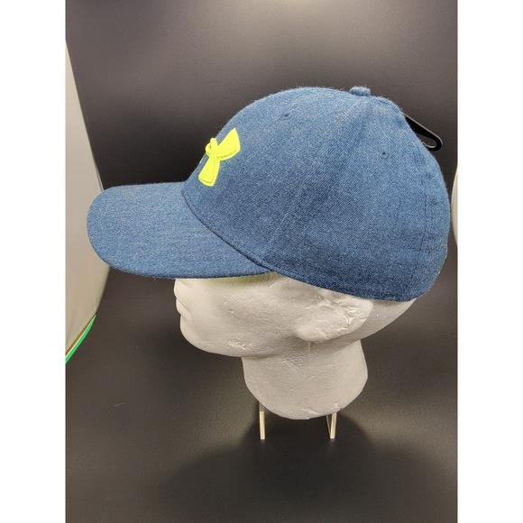 Under Armour W/Lime Green Symbol Size LG/XL Blue Baseball Cap - Picture 3 of 9